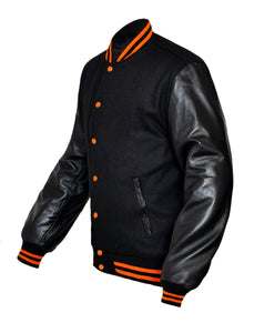 Original American Varsity Real Leather Letterman College Baseball Kid Wool Jackets #BSL-ORSTR-OB