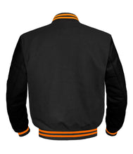 Load image into Gallery viewer, Original American Varsity Black Leather Sleeve Letterman College Baseball Women Wool Jackets #BSL-ORSTR-BZ