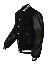 Load image into Gallery viewer, Original American Varsity Real Leather Letterman College Baseball Women Wool Jackets #BSL-WSTR-WB-BBAND