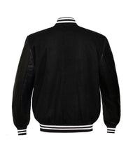 Load image into Gallery viewer, Superb Genuine Black Leather Sleeve Letterman College Varsity Men Wool Jackets #BSL-WSTR-BB