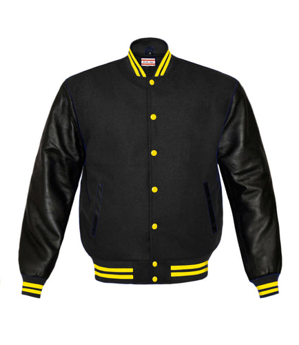 Original American Varsity Real Leather Letterman College Baseball Men Wool Jackets #BSL-YSTR-YB