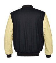 Load image into Gallery viewer, Original American Varsity Cream Leather Sleeve Letterman College Baseball Kid Wool Jackets #CRSL-BSTR-CB