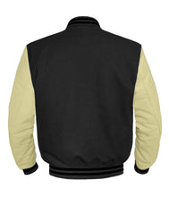 Load image into Gallery viewer, Original American Varsity Cream Leather Sleeve Letterman College Baseball Kid Wool Jackets #CRSL-BSTR-BZ