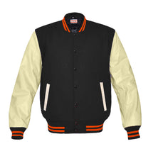 Load image into Gallery viewer, Superb Genuine Cream Leather Sleeve Letterman College Varsity Kid Wool Jackets #CRSL-ORSTR-BB