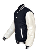 Load image into Gallery viewer, Superb Genuine Cream Leather Sleeve Letterman College Varsity Men Wool Jackets #CRSL-WSTR-WB