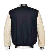 Load image into Gallery viewer, Superb Genuine Cream Leather Sleeve Letterman College Varsity Men Wool Jackets #CRSL-WSTR-WB