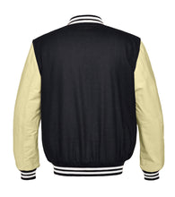 Load image into Gallery viewer, Superb Genuine Cream Leather Sleeve Letterman College Varsity Women Wool Jackets #CRSL-WSTR-CB