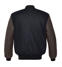 Load image into Gallery viewer, Original American Varsity Dark Brown Leather Sleeve Letterman College Baseball Men Wool Jackets #DBRSL-BSTR-BB
