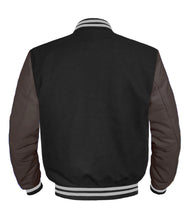 Load image into Gallery viewer, Original American Varsity Dark Brown Leather Sleeve Letterman College Baseball Kid Wool Jackets #DBRSL-GYSTR-BZ