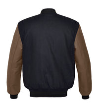 Load image into Gallery viewer, Original American Varsity Light Brown Leather Sleeve Letterman College Baseball Men Wool Jackets #LBRSL-BSTR-BB-BBAND
