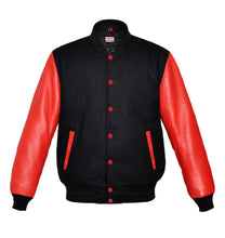 Load image into Gallery viewer, Original American Varsity Real Red Leather Letterman College Baseball Men Wool Jackets #RSL-BSTR-RB