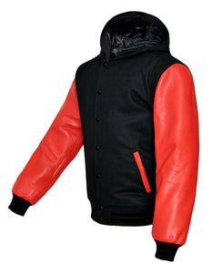 Superb Red Leather Sleeve Original American Varsity Letterman College Baseball Men Wool Jackets #RSL-BSTR-BB-H