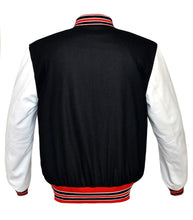 Load image into Gallery viewer, Superb Genuine White Leather Sleeve Letterman College Varsity Men Wool Jackets #WSL-RWSTR-WB