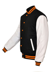 Superb Genuine White Leather Sleeve Letterman College Varsity Men Wool Jackets #WSL-ORSTR-OB