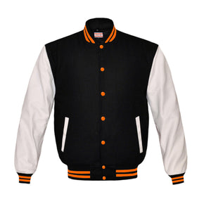 Superb Genuine White Leather Sleeve Letterman College Varsity Kid Wool Jackets #WSL-ORSTR-OB