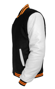 Original American Varsity White Leather Sleeve Letterman College Baseball Men Wool Jackets #WSL-ORSTR-BZ