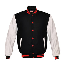 Load image into Gallery viewer, Superb Genuine White Leather Sleeve Letterman College Varsity Men Wool Jackets #WSL-RSTR-RB