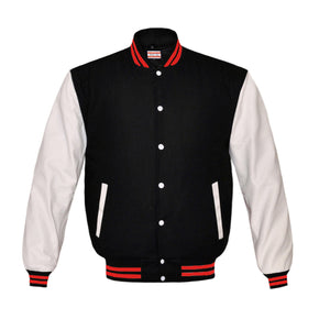 Superb Genuine White Leather Sleeve Letterman College Varsity Kid Wool Jackets #WSL-RSTR-WB