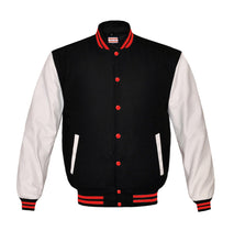 Load image into Gallery viewer, Superb Genuine White Leather Sleeve Letterman College Varsity Kid Wool Jackets #WSL-RSTR-RB