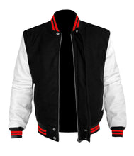 Load image into Gallery viewer, Original American Varsity White Leather Sleeve Letterman College Baseball Women Wool Jackets #WSL-RSTR-BZ