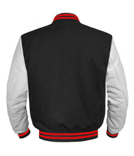 Load image into Gallery viewer, Original American Varsity White Leather Sleeve Letterman College Baseball Women Wool Jackets #WSL-RSTR-BZ