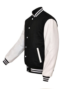 Original American Varsity White Leather Sleeve Letterman College Baseball Men Wool Jackets