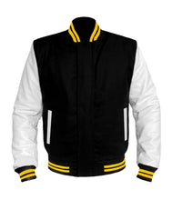 Load image into Gallery viewer, Original American Varsity White Leather Sleeve Letterman College Baseball Kid Wool Jackets #WSL-YSTR-BZ