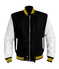 Load image into Gallery viewer, Original American Varsity White Leather Sleeve Letterman College Baseball Men Wool Jackets #WSL-YSTR-BZ