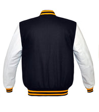 Load image into Gallery viewer, Superb Genuine White Leather Sleeve Letterman College Varsity Women Wool Jackets #WSL-YSTR-YB