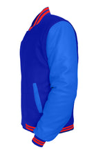 Load image into Gallery viewer, Original American Varsity Blue Leather Sleeve Letterman College Baseball Men Wool Jackets #BLSL-RSTR-BZ