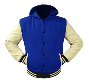 Superb Cream Leather Sleeve Original American Varsity Letterman College Baseball Women Wool Jackets #CRSL-CRSTR-BB-H