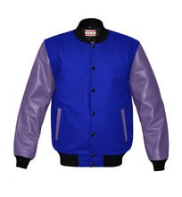 Load image into Gallery viewer, Original American Varsity Real Purple Leather Letterman College Baseball Women Wool Jackets #PRSL-BSTR-BB-Bband