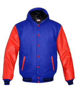 Superb Red Leather Sleeve Original American Varsity Letterman College Baseball Women Wool Jackets #RSL-BSTR-RB-H