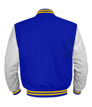 Load image into Gallery viewer, Original American Varsity White Leather Sleeve Letterman College Baseball Kid Wool Jackets #WSL-YSTR-BZ