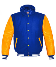 Load image into Gallery viewer, Superb Genuine Yellow Leather Sleeve Letterman College Varsity Men Wool Jackets #YSL-WSTR-YB-H