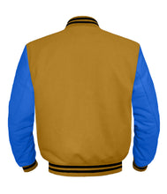 Load image into Gallery viewer, Original American Varsity Blue Leather Sleeve Letterman College Baseball Women Wool Jackets #BLSL-BSTR-BZ