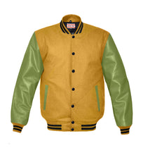 Load image into Gallery viewer, Original American Varsity Green Leather Sleeve Letterman College Baseball Kid Wool Jackets #GRSL-BSTR-BB