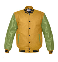 Load image into Gallery viewer, Original American Varsity Green Leather Sleeve Letterman College Baseball Women Wool Jackets #GRSL-BSTR-BB