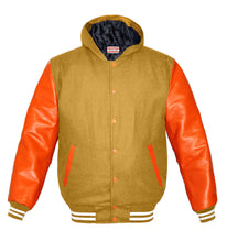Load image into Gallery viewer, Superb Genuine Orange Leather Sleeve Letterman College Varsity Men Wool Jackets #ORSL-WSTR-OB-H