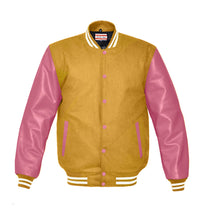 Load image into Gallery viewer, Superb Genuine Pink Leather Sleeve Letterman College Varsity Kid Wool Jackets #PKSL-WSTR-PKB