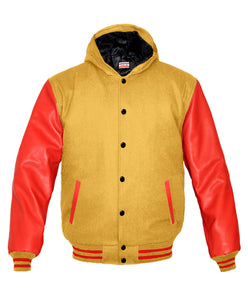 Superb Red Leather Sleeve Original American Varsity Letterman College Baseball Kid Wool Jackets #RSL-RSTR-BB-H