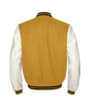 Load image into Gallery viewer, Original American Varsity Real White Leather Letterman College Baseball Women Wool Jackets #WSL-BSTR-ZIP