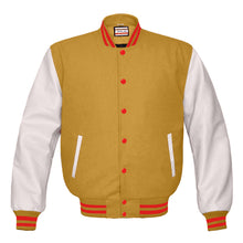 Load image into Gallery viewer, Superb Genuine White Leather Sleeve Letterman College Varsity Kid Wool Jackets #WSL-RSTR-RB