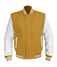 Load image into Gallery viewer, Original American Varsity White Leather Sleeve Letterman College Baseball Kid Wool Jackets #WSL-WSTR-BZ