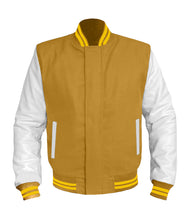 Load image into Gallery viewer, Original American Varsity White Leather Sleeve Letterman College Baseball Kid Wool Jackets #WSL-YSTR-BZ