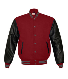 Original American Varsity Real Leather Letterman College Baseball Kid Wool Jackets #BSL-GYSTR-GYB