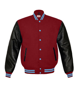 Original American Varsity Real Leather Letterman College Baseball Men Wool Jackets #BSL-LBLSTR-BLB