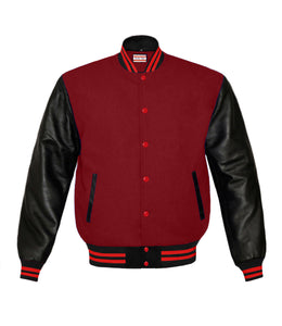 Original American Varsity Real Leather Letterman College Baseball Men Wool Jackets #BSL-RSTR-RB-BBAND