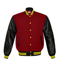 Load image into Gallery viewer, Original American Varsity Real Leather Letterman College Baseball Men Wool Jackets #BSL-YSTR-YB-BBAND