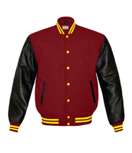 Load image into Gallery viewer, Original American Varsity Real Leather Letterman College Baseball Women Wool Jackets #BSL-YSTR-YB
